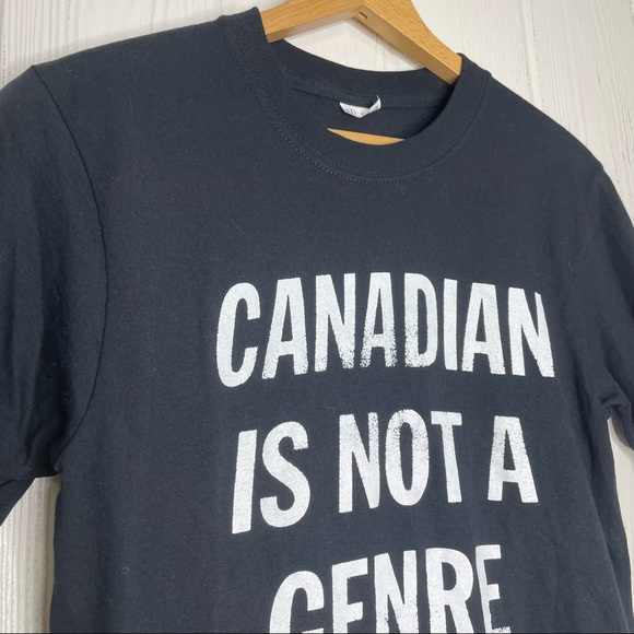 Canadian Is Not A Genre Dine Alone Records T-Shirt Tee Small Black - Picture 3 of 5